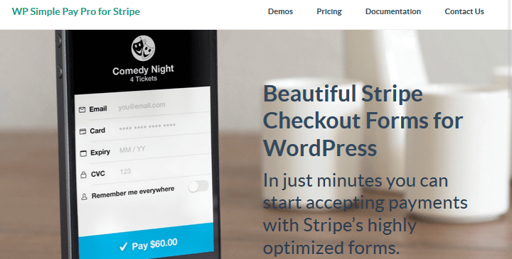 WordPress Ecommerce WP Simple Pay Pro for Stripe