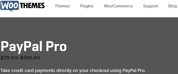 WordPress Ecommerce WooThemes PayPal Pro