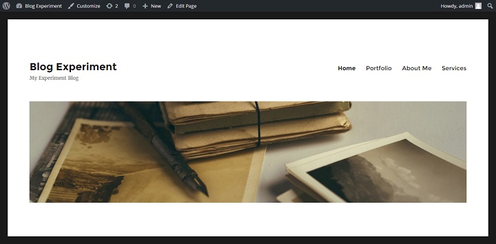 header image in image in the Twenty Sixteen WordPress Theme