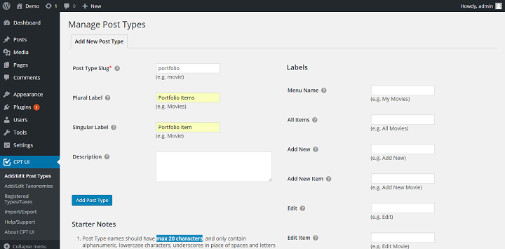 Create Custom Post Type For Portfolio Site Created With The Advanced Custom Fields Plugin Image 1