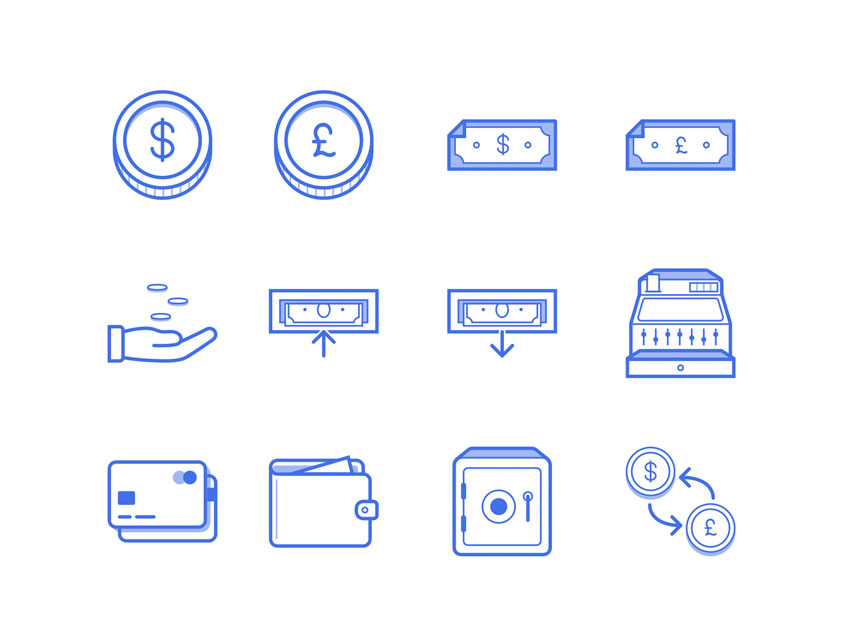 finance icon set