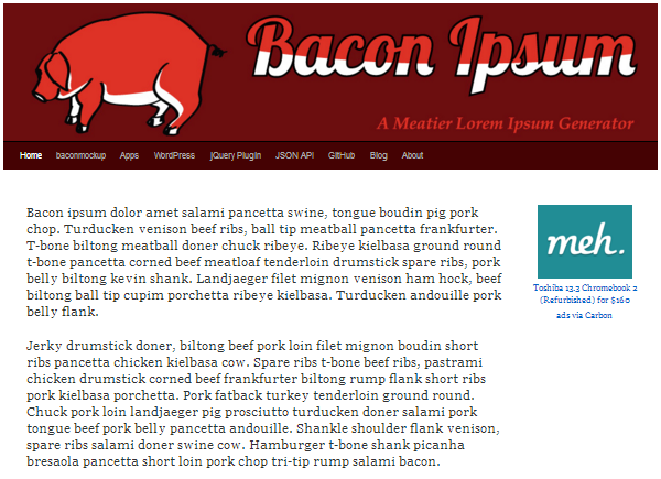 Bacon Ipsum