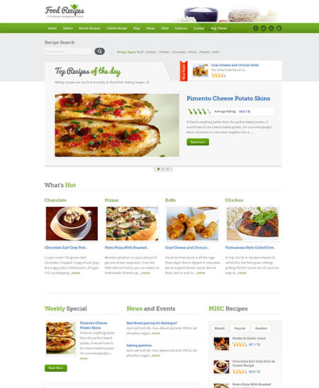 food recipes theme