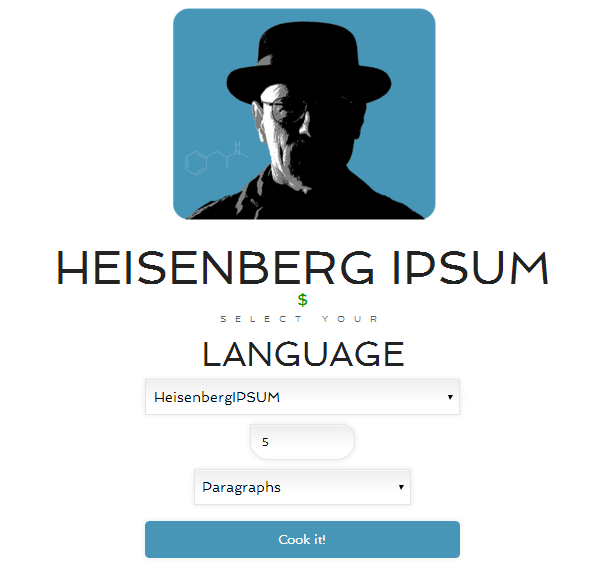 Heisenberg Ipsum