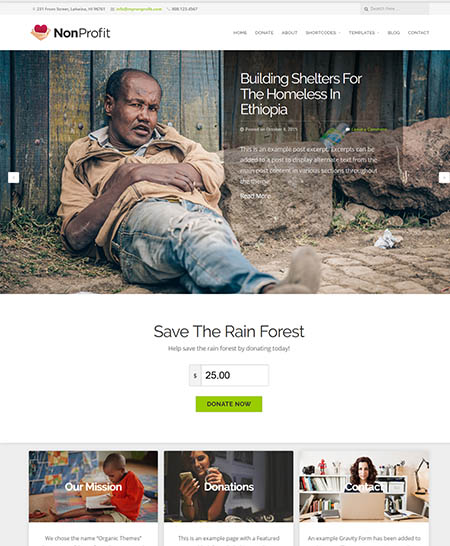 organic non-profit wordpres theme