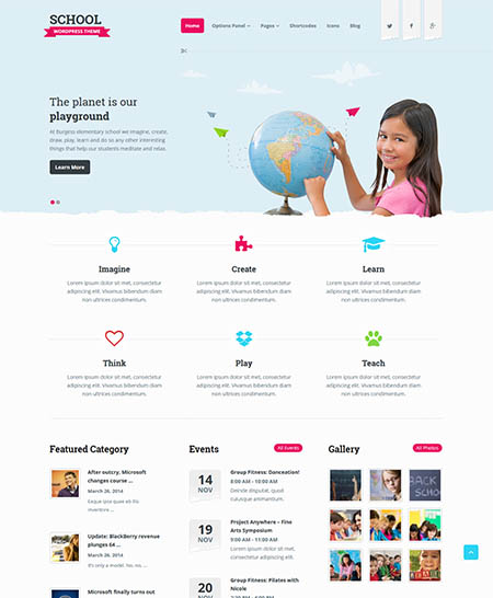 school wordpress theme