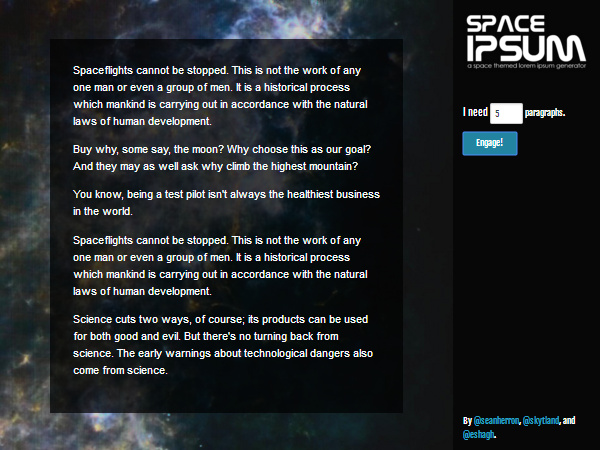 Space Ipsum