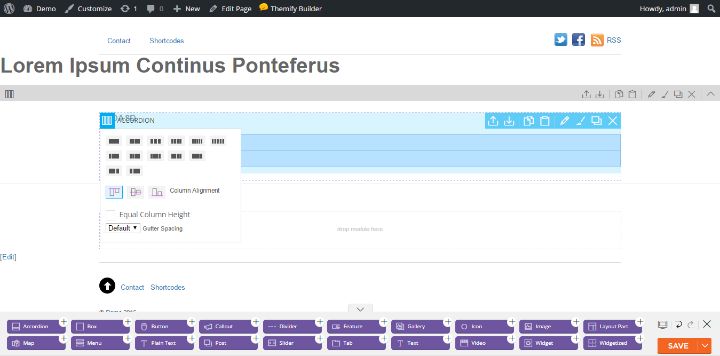 Themify Builder Colums - WordPress Page Builder Plugin Comparison