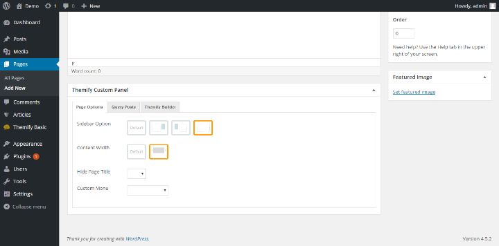 Themify Options - WordPress Page Builder Plugin Comparison