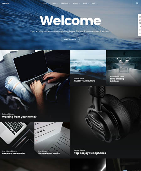 uncode theme wordpress blog