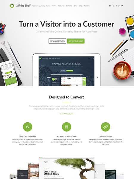 off the shelf wordpress theme