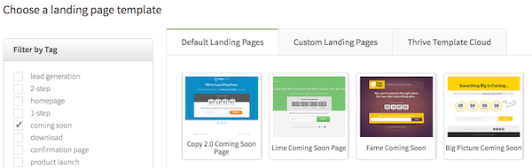 template categories