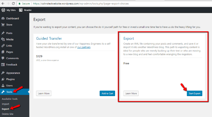 transfer wordpress.com to wordpress.org guide