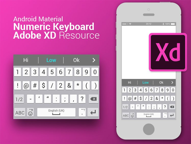 adobe xd keyboard ui asset download