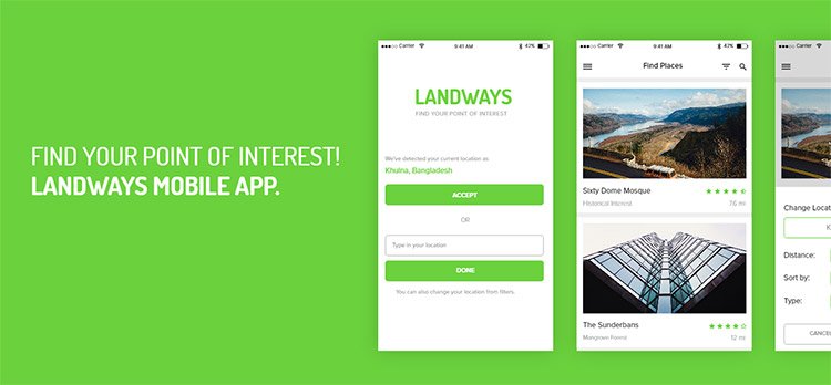 landways app mockup