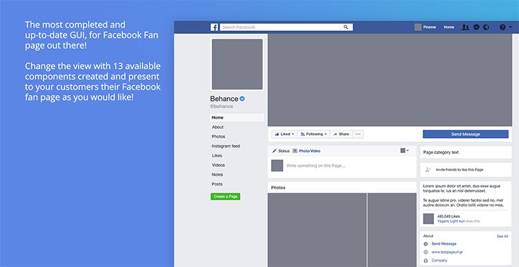 facebook gui page