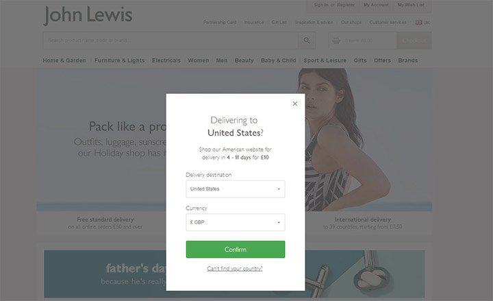 john lewis modal