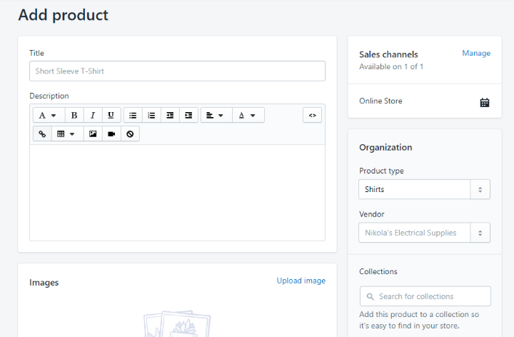 add product interface