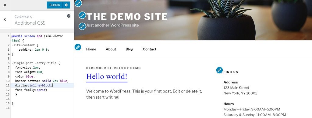 Editing WordPress Theme Header On Single Post With CSS