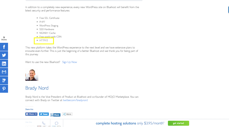 Bluehost HTTP:2