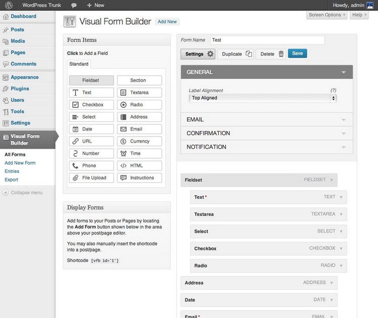 visual form builder 2