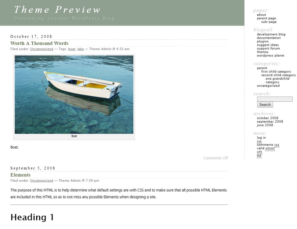 Wordpress-classic-theme