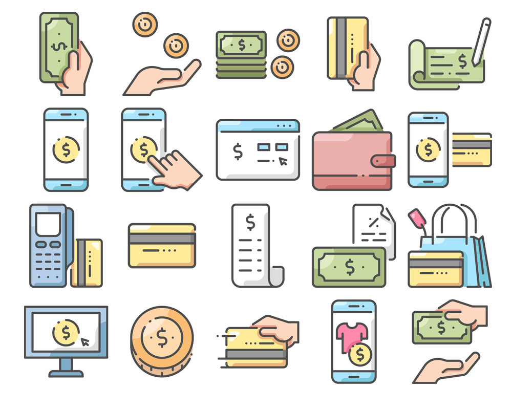 free payments icon set