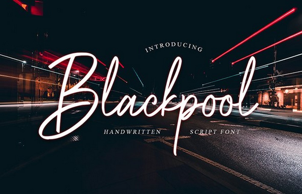 Blackpool - Handwritten Script Font