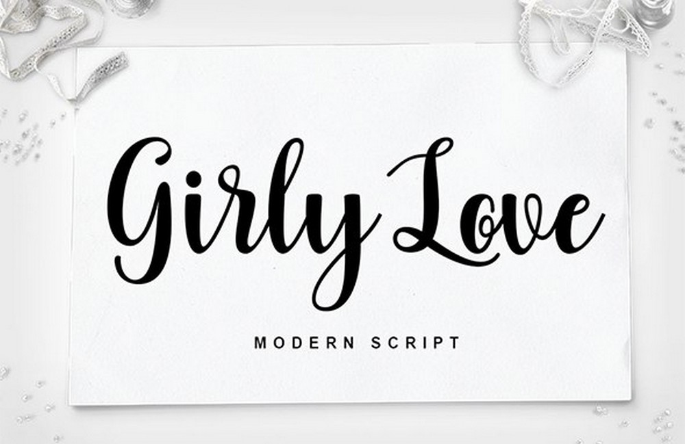 Girly Love - Modern Script Font