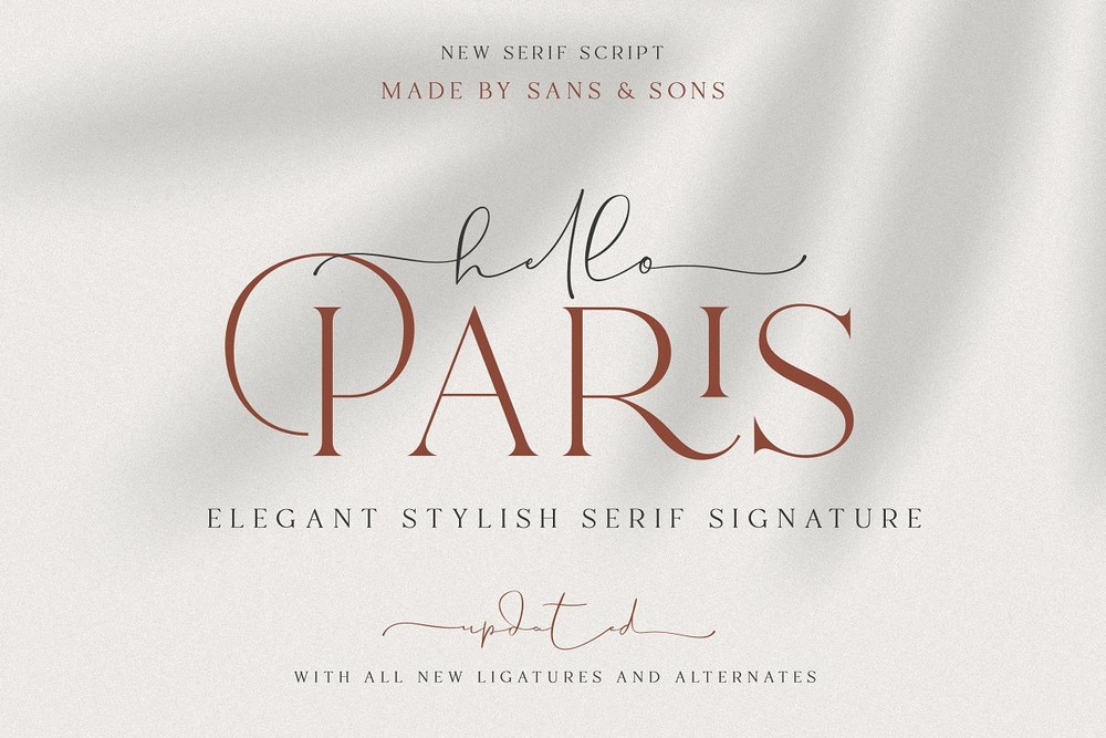 Hello Paris - Modern Font Pair