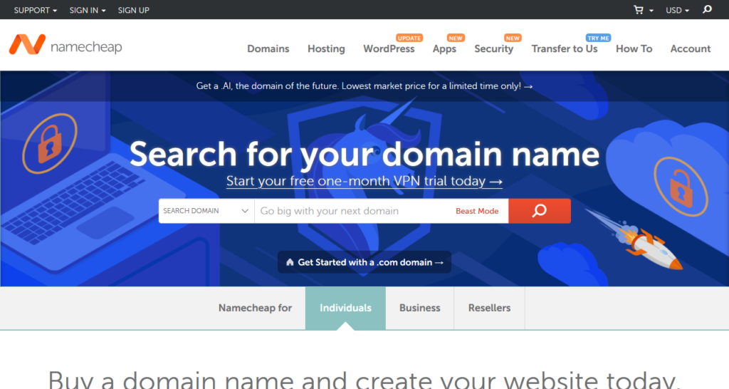 namecheap domain registrar