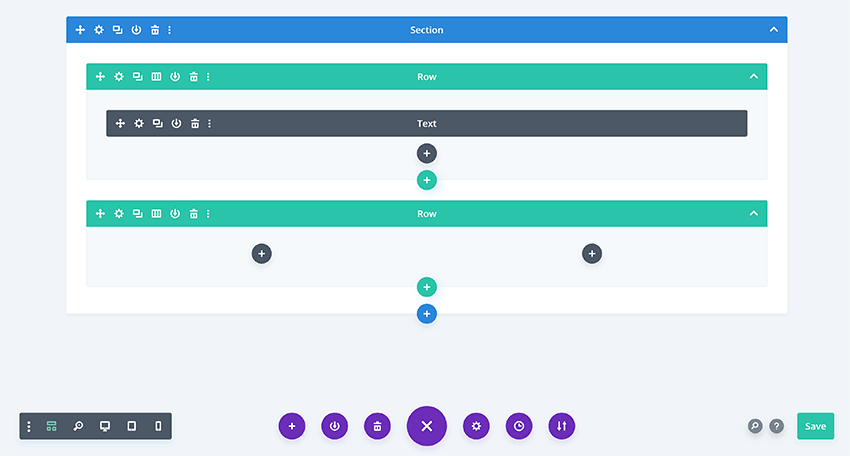 Divi Builder Sections & Rows