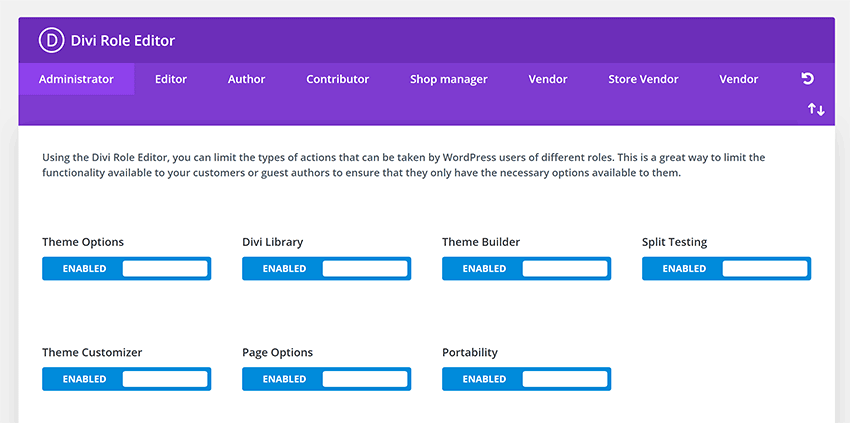 Divi Role Editor