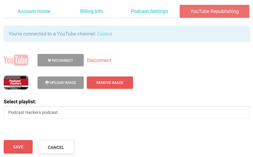 Castos YouTube Republishing