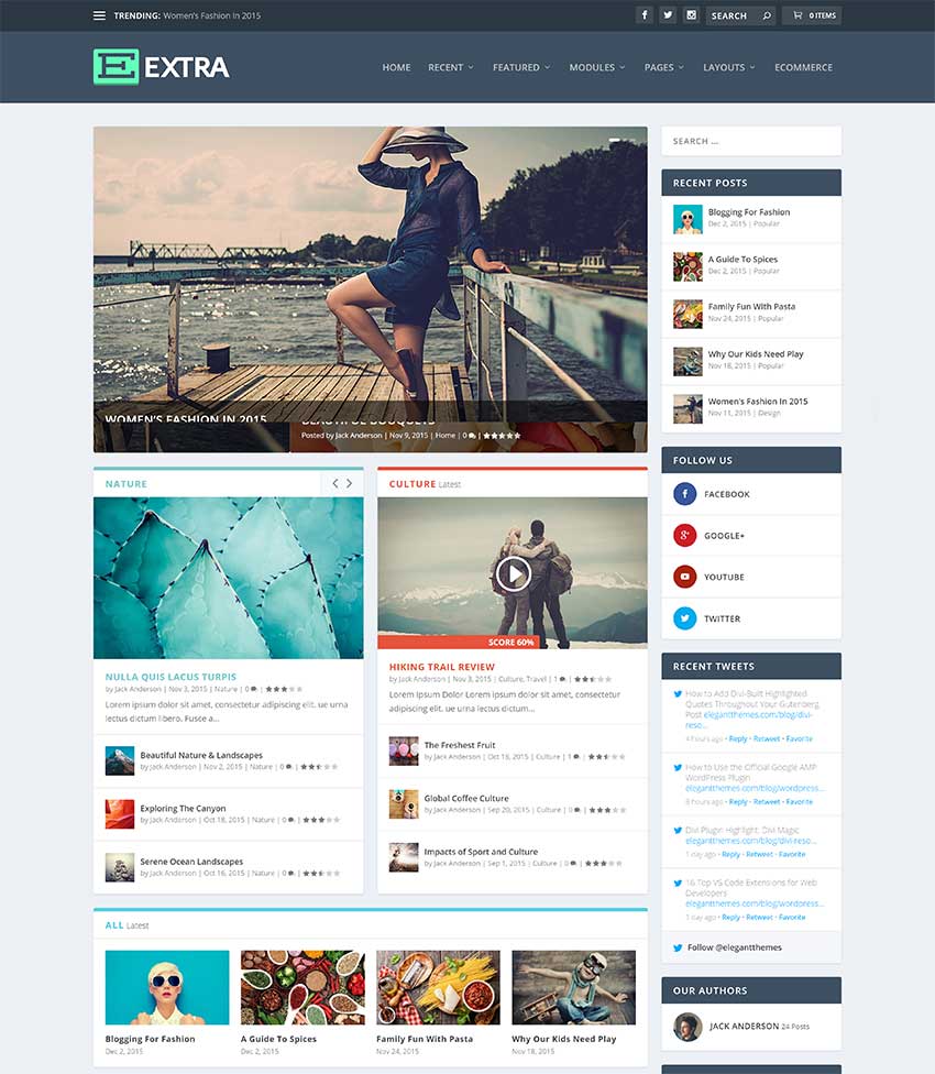 Extra Magazine WordPress Theme