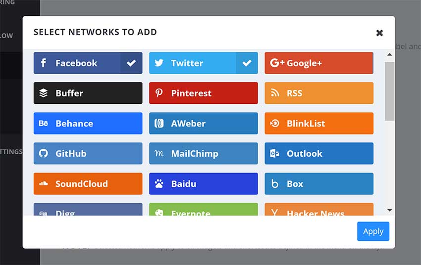 Select Social Media Networks