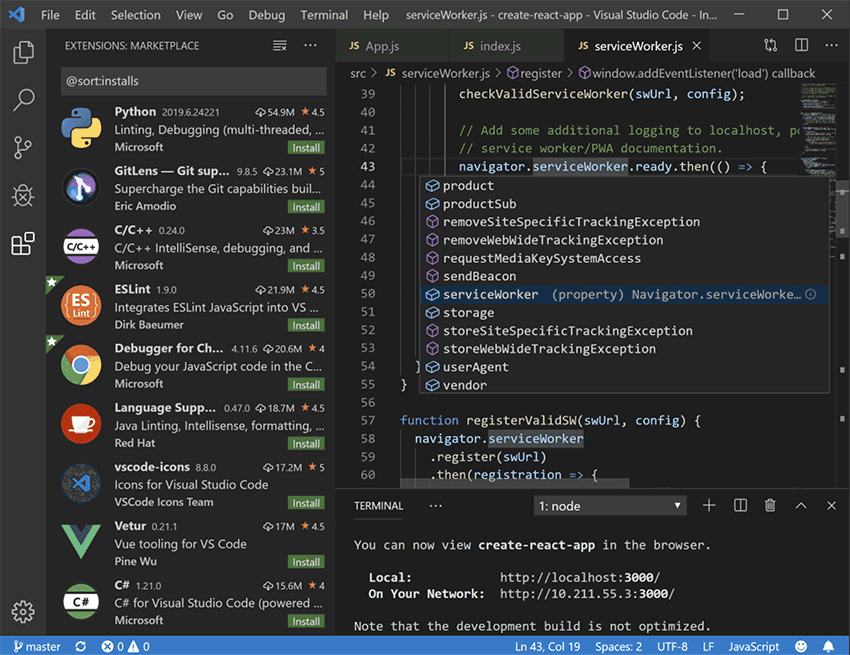 Visual Studio Code Text Editor