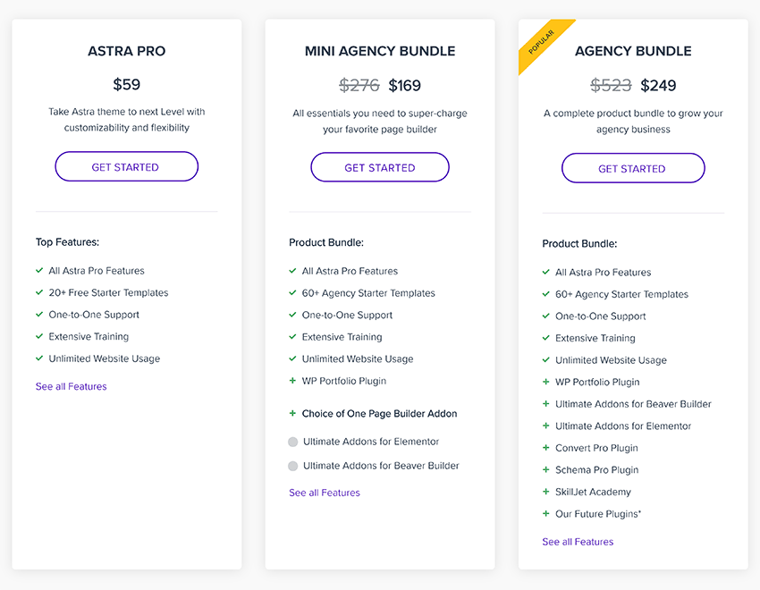 Astra Pricing