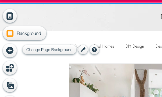 Wix change background
