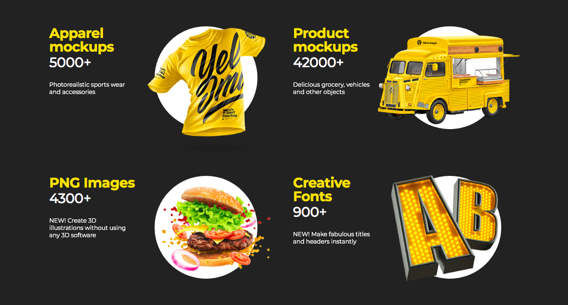 Yellow Image mockups