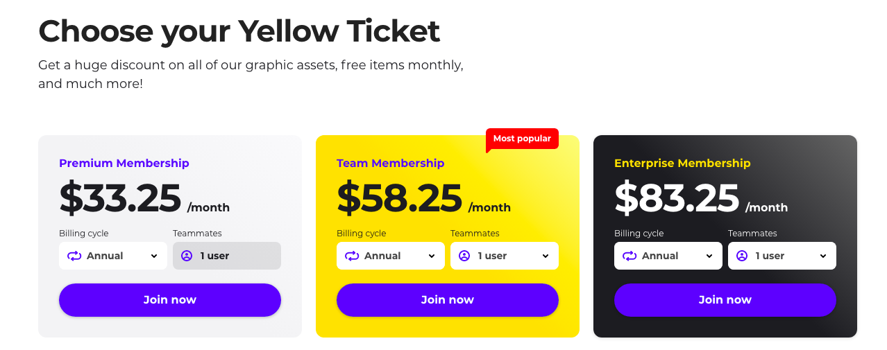 Yellow Ticket membership