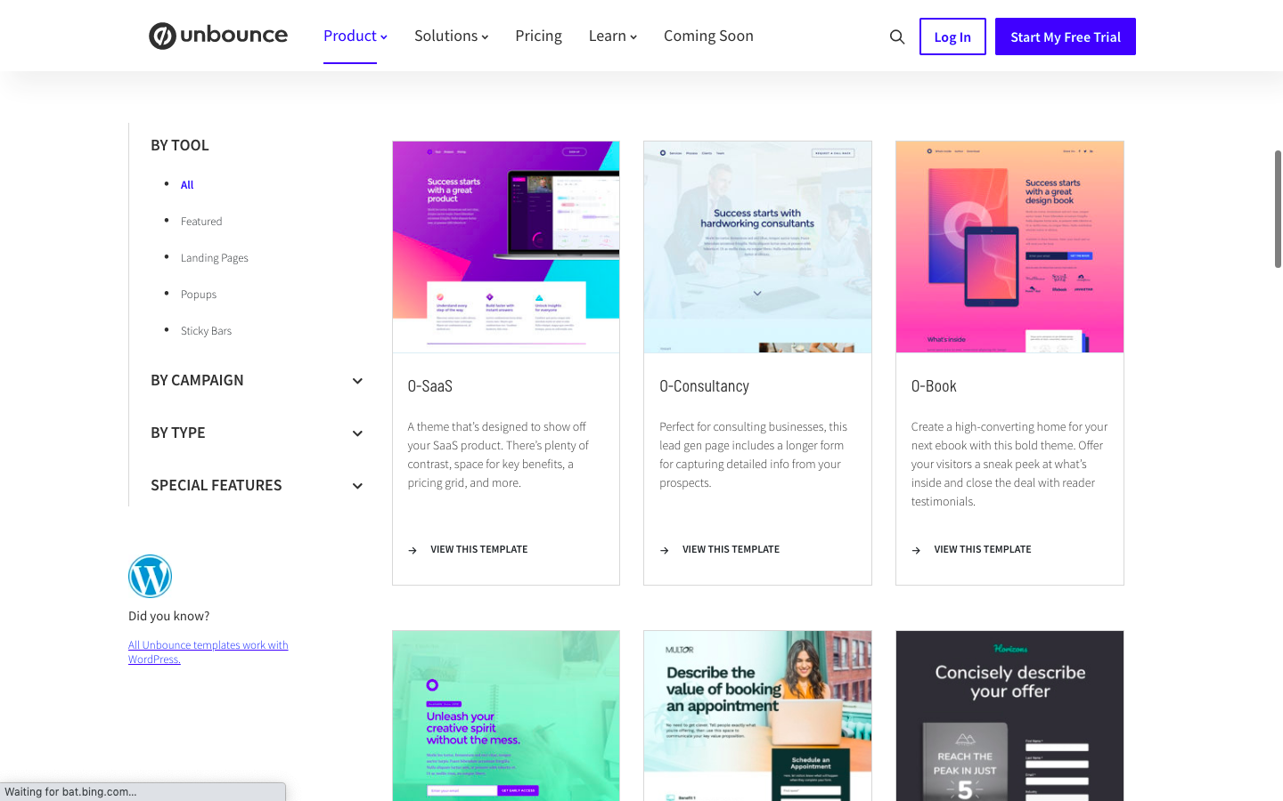 Unbounce landing page templates