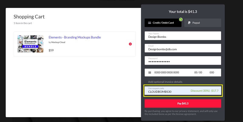 How to apply Mockup Cloud coupon