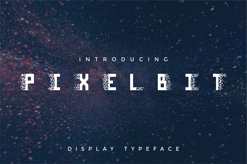 Pixelbit futuristic font 