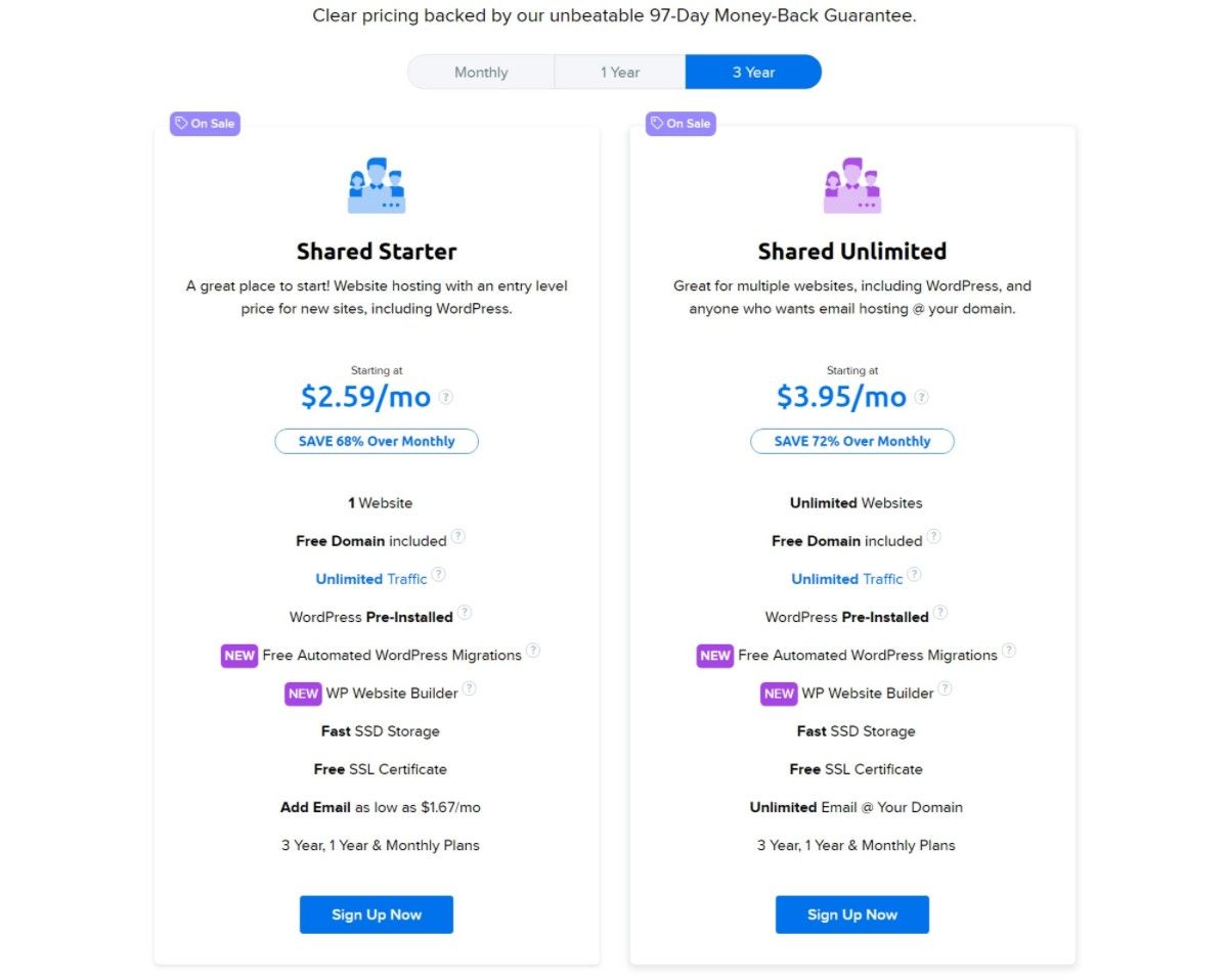 DreamHost pricing