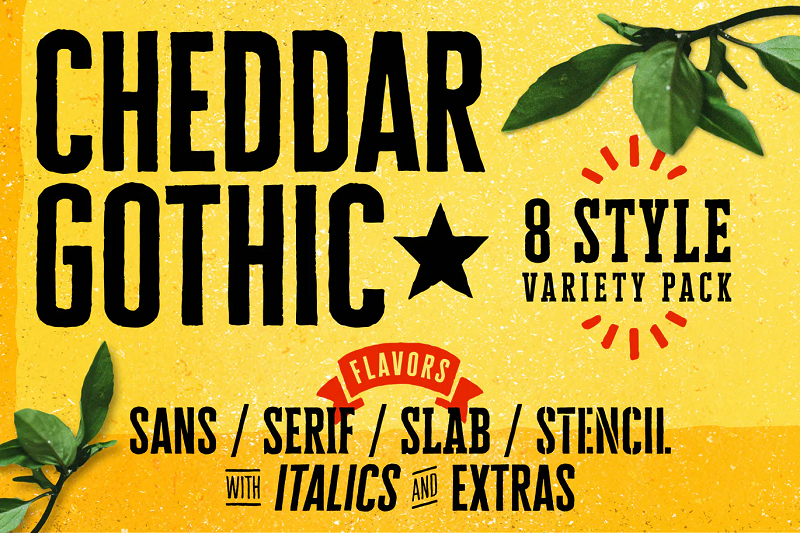 Cheddar gothic best fonts for posters 