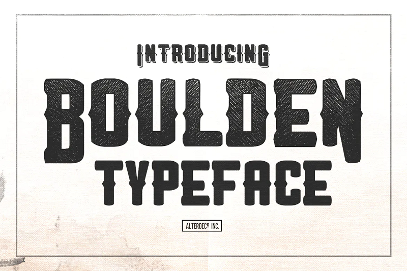 Boulden Typeface best fonts for posters