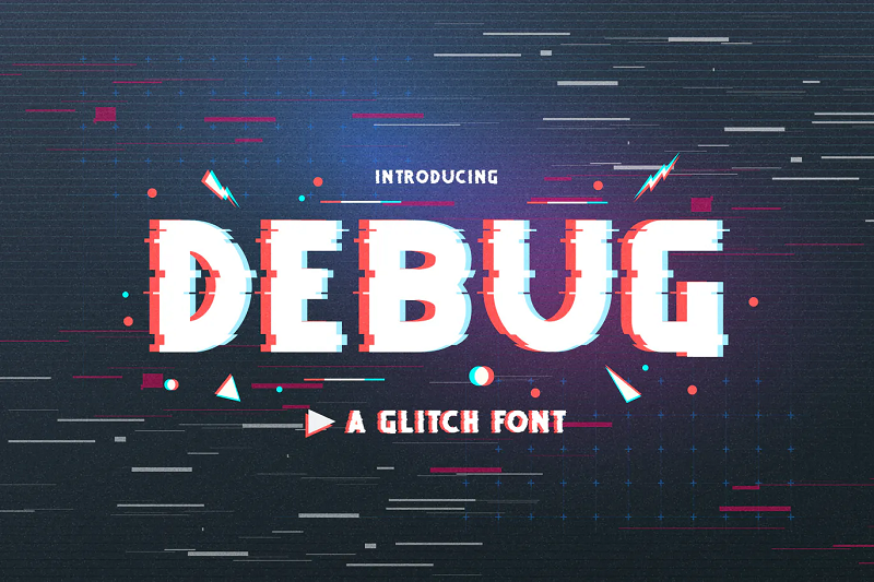 Debug futuristic font 