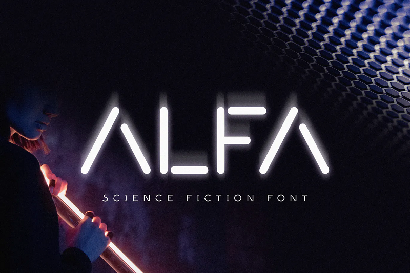 Alfa futuristic font 