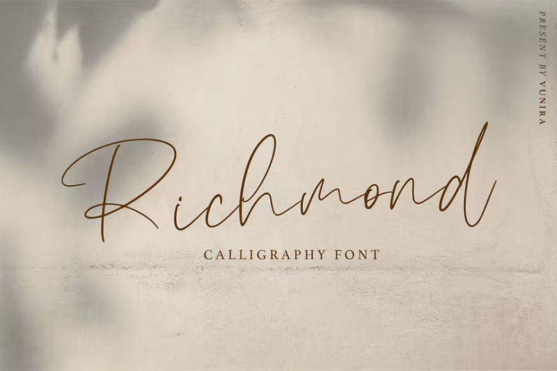 Richmond calligraphy font